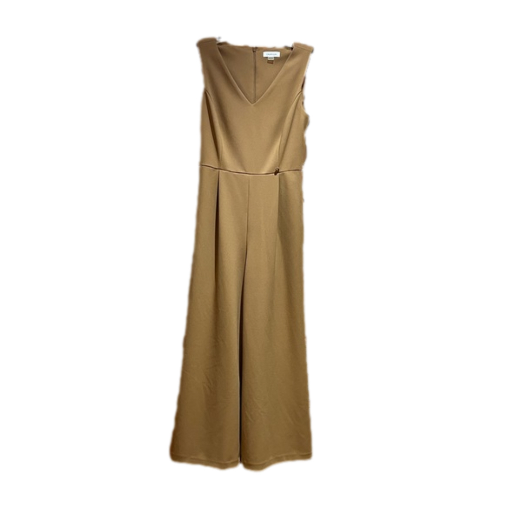 Calvin Klein Brown Sleeveless Jumpsuit Women’s Size 4